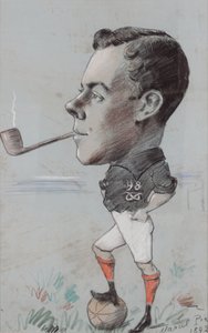 Pipe Smoking Footballer of the 98th North Staffordshire Regiment, 1892 by Marcel Pic
